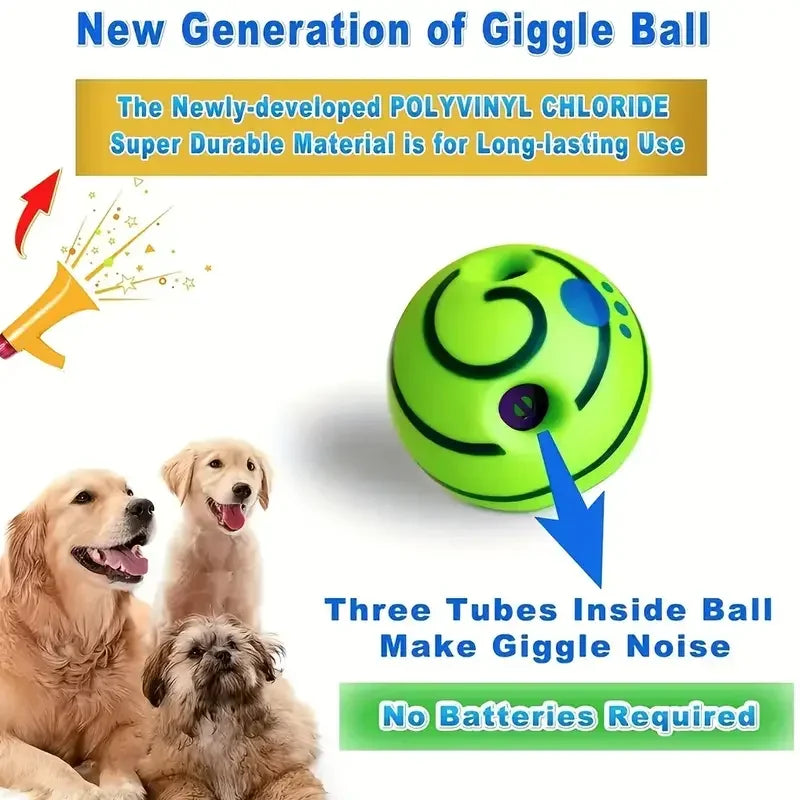 Giggle & Wobble Interactive Ball - Dog Toy