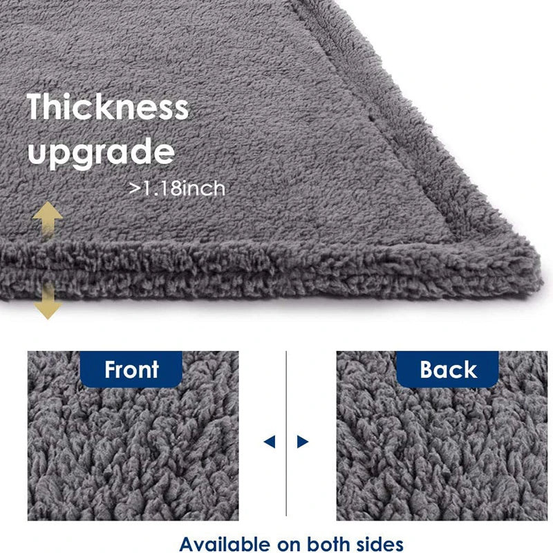 Cotton Velvet Pet Blanket - Soft Warm Dog & Cat Mat