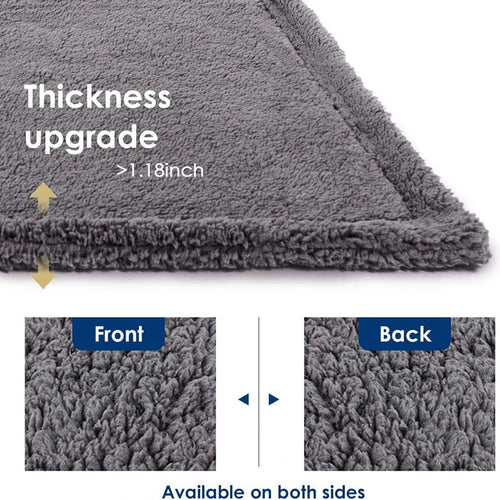 Cotton Velvet Pet Blanket - Soft Warm Dog & Cat Mat
