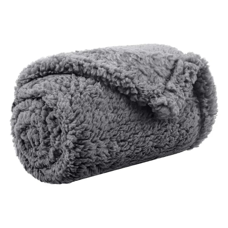 Cotton Velvet Pet Blanket - Soft Warm Dog & Cat Mat